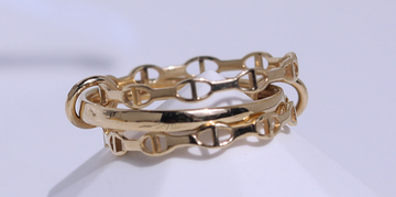 14kt Gold Triple Ring in Yellow Gold