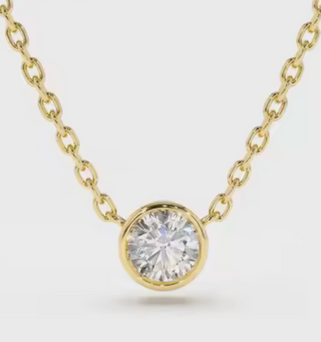 14kt Gold Solitaire Lab Diamond Pendant 1cttw, DEF, VS1-2