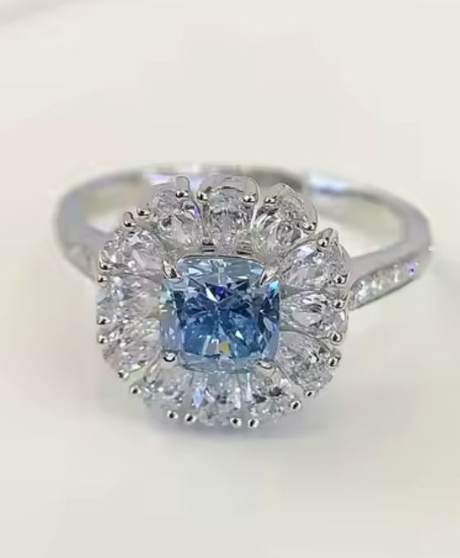 Colored Lab Diamonds- Engagement or Right Hand Ring