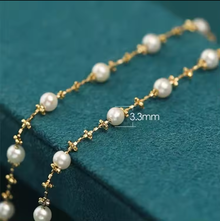 High Quality Freshwater Pearl Station Choker/Necklace