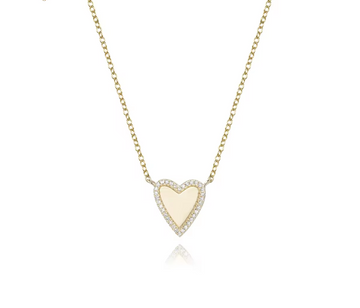 Diamond Necklace 0.10CT Diamond Heart Necklace in 14kt Gold