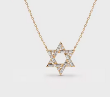 14kt Gold Star of David Pendant Charm