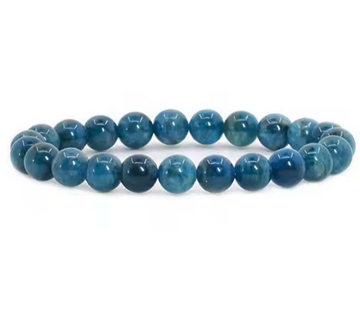 Blue Apatite Gemstone Bracelet for Healing Energy 8mm