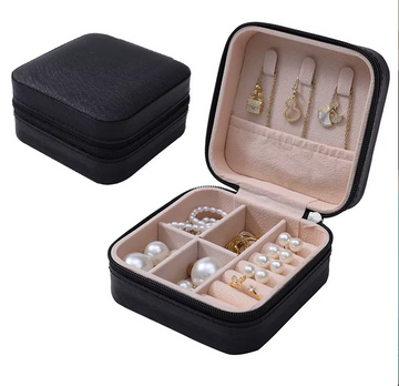 Wonderful Leather Travel Jewelry Box- Compact, Efficient, Easy