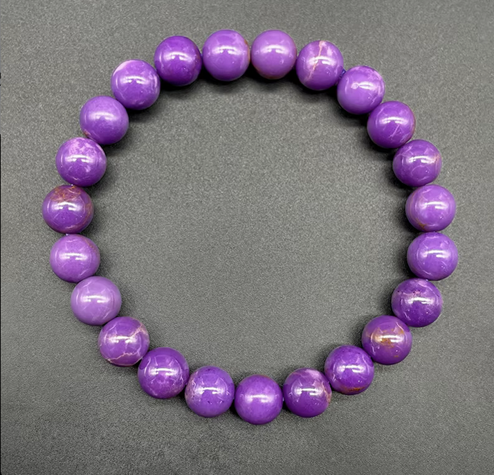 Vibrant Lepidolite Stretchy Bracelet- Peace Stone