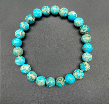 Imperial Jasper Stretchy Bracelet- Soothing Fears, Fosters Confidence