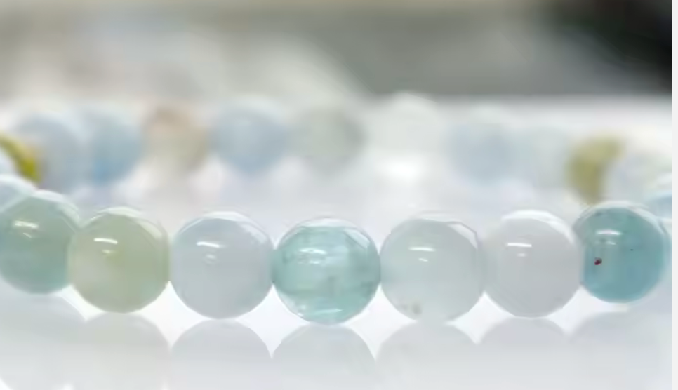 Natural Multi Color Aquamarine Gemstone Healing Bracelet 8mm