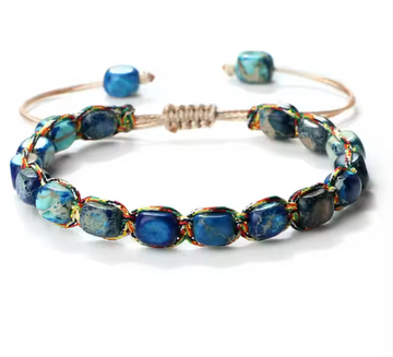 Turquoise or Jasper Rope Bracelet, 17cm