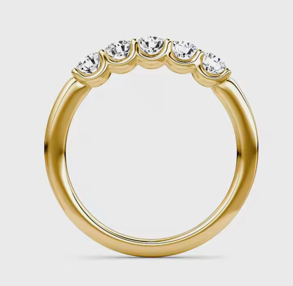 14kt Yellow Gold Lab Diamond .50ct Wedding Band