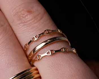 14kt Gold Triple Ring in Yellow Gold