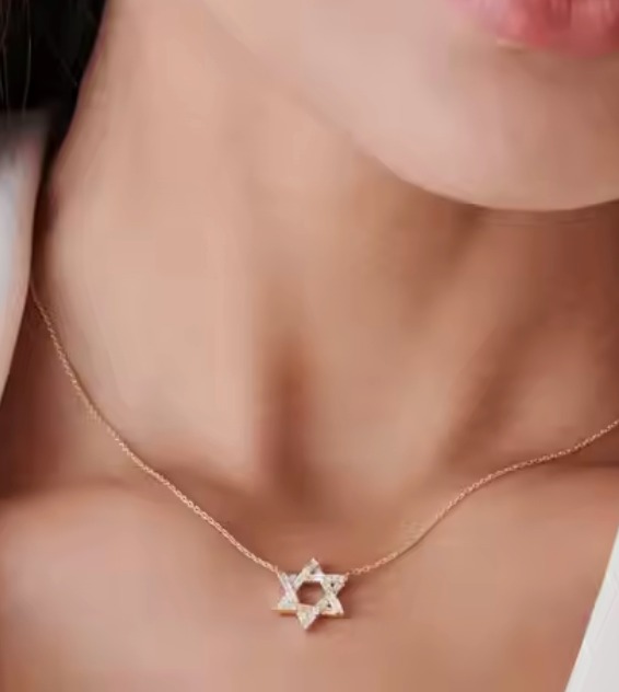 14kt Gold Star of David Pendant Charm