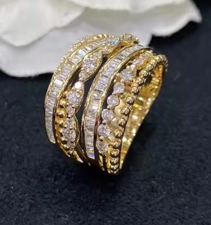 14kt Gold 1 Carat Stackable Look Band – Gempanache