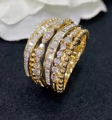 14kt Gold 1 Carat Stackable Look Band