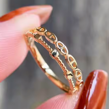 14kt Yellow Gold Double Stackable Ring