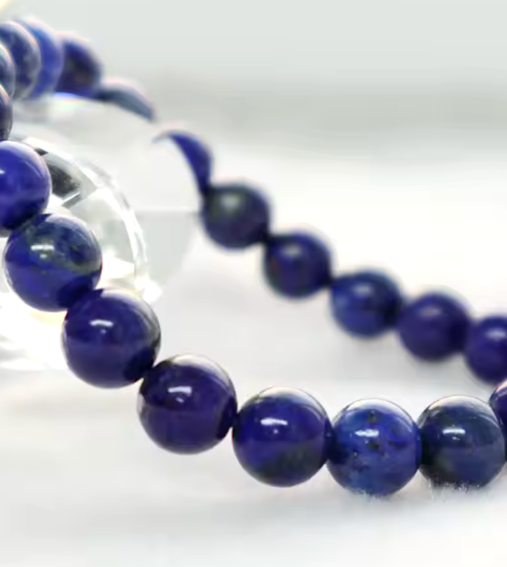 Stretchy Beautiful Lapis Lazuli Bracelet- Lots of Blue! 6mm Stones.